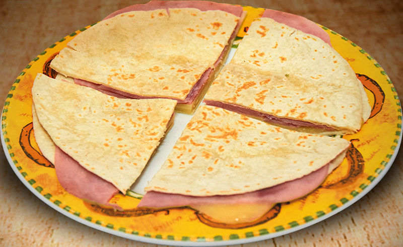 Ham and cheese tacos 