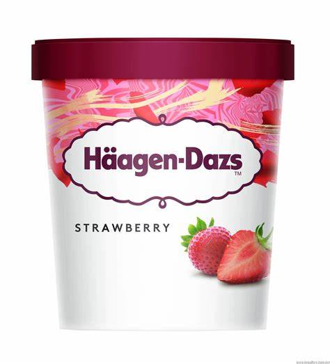 Häagen Strawberry ice cream